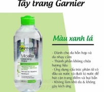 Nước Tẩy Trang Garnier xanh lá - làn da dầu và da hỗn hợp