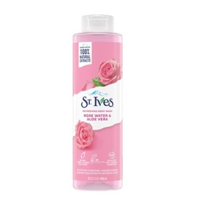 Sữa Tắm ST.Ives Mỹ - Rose Water & Aloe Vera 650ml
